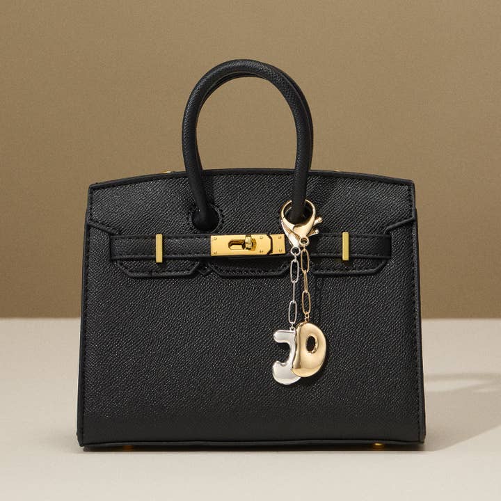 Frem – Porta-chaves - Mulher por atacado – Chaveiro com Letra em Estilo Bubble e Pingente para Bolsa