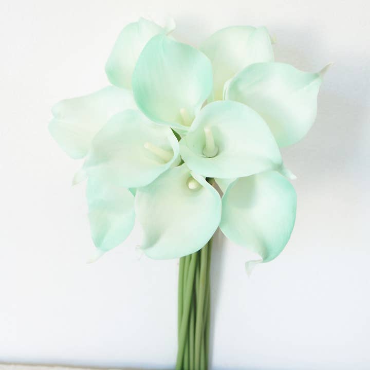 Sweet Home Deco - Wholesale Artificial Flowers - Latex Real Touch Calla Lilies Home Wedding Flowers Set of 10