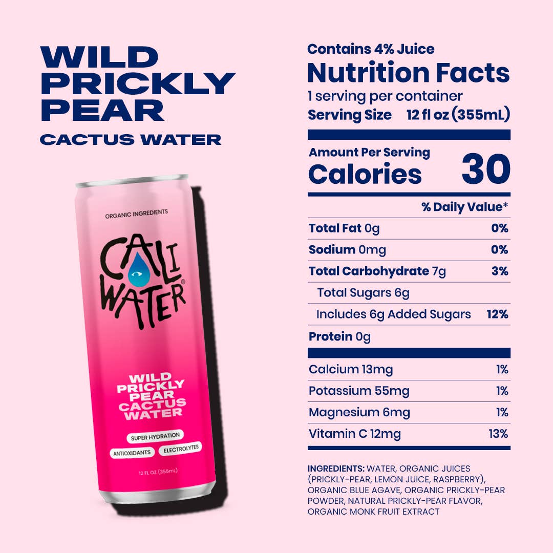 Caliwater - Wholesale Flavored/Infused Water (Non-Carbonated) - Wild Prickly Pear Cactus Water2