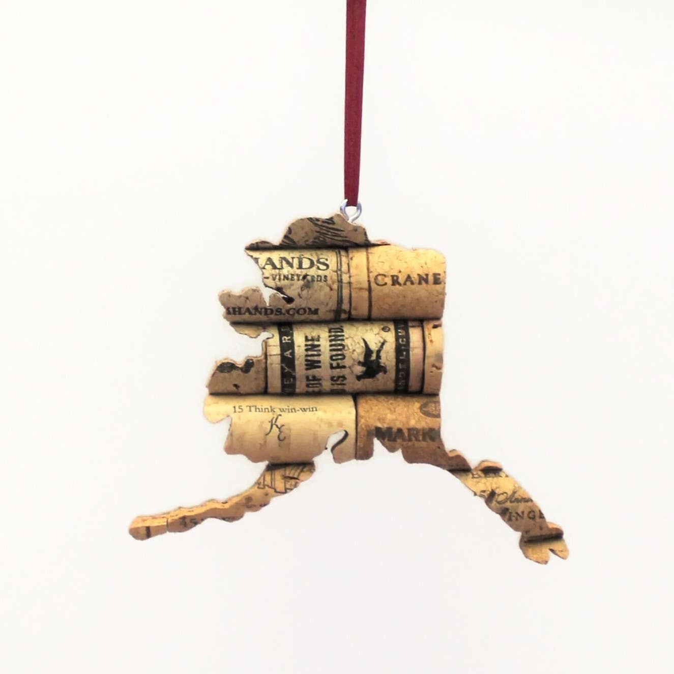 Desert Coastal Studios - Wholesale Ornament - Pick Your State Wine Cork Ornament - Gift for Wine Lover2