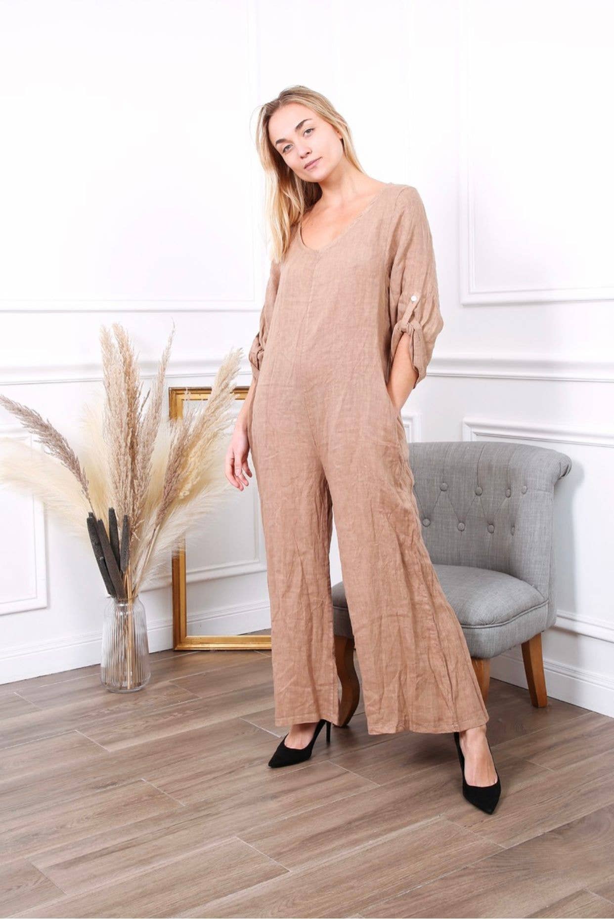 LÉA & LUC - Wholesale Jumpsuit - Women's - 100% linen combination REF.7150423