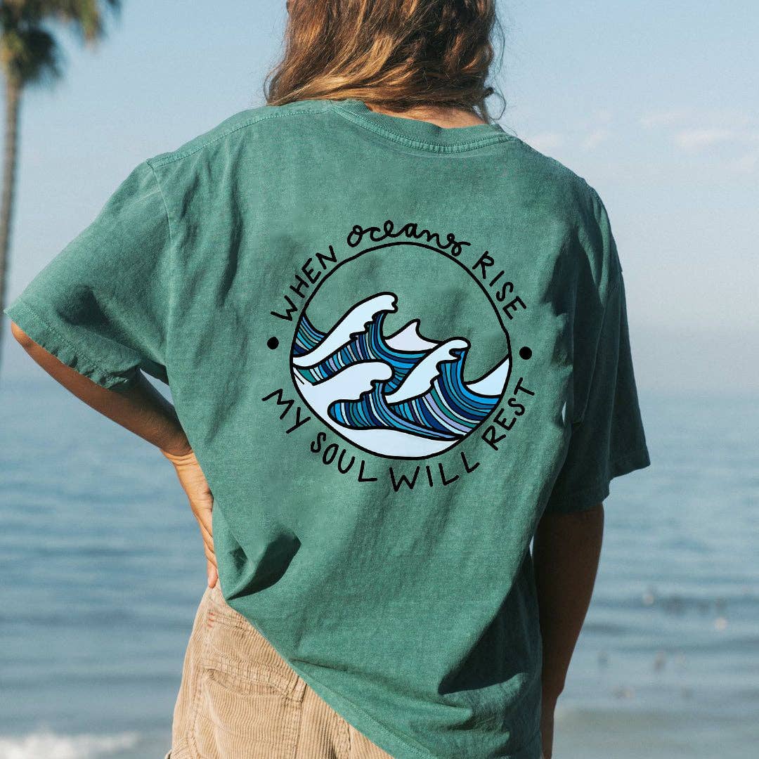 novaxau - Wholesale Screen Printed T-Shirt - Men's - Ocean Wave Surf Lovers Printed Tee Men's Cotton T-shirt2