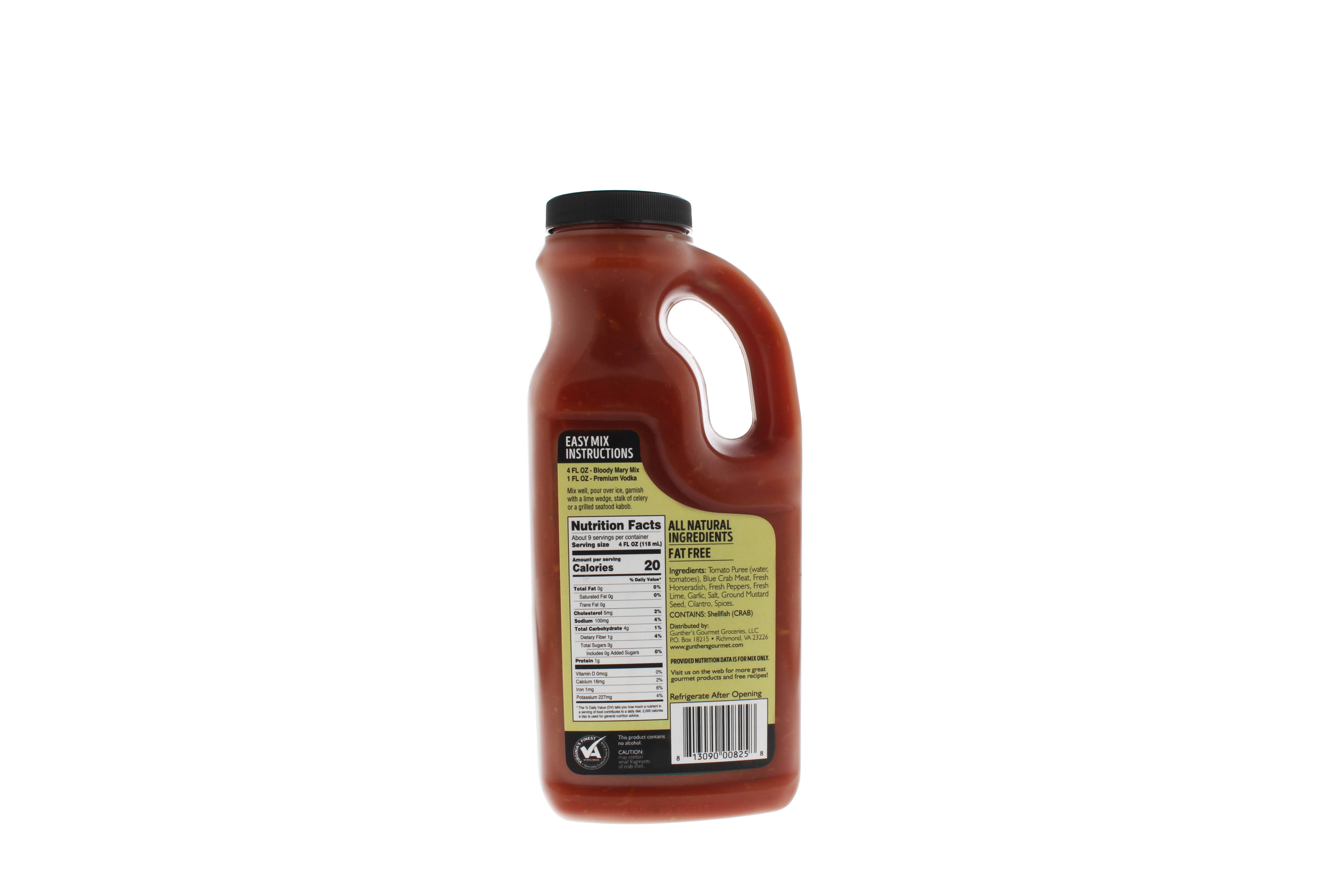 Gunther's Gourmet Groceries, LLC - Wholesale Cocktail Mix/Syrup - Chesapeake Reserve Bloody Mary Mix with Blue Crab 1