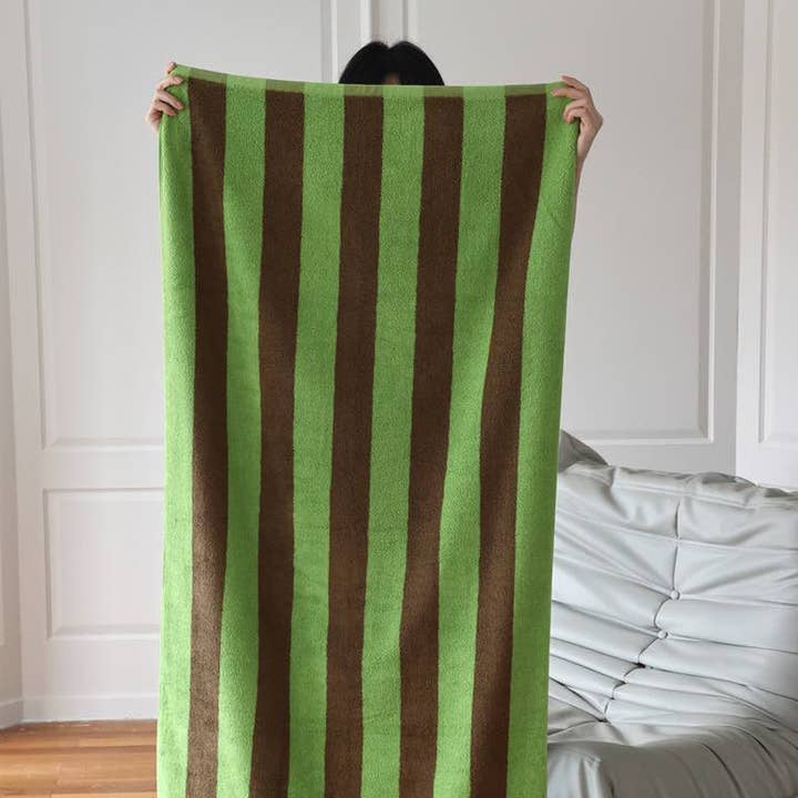 INSPECIAL HOME - Wholesale Bath towel - 100% Cotton Soft Dopamine Stripe Bath Towel - Tundra1