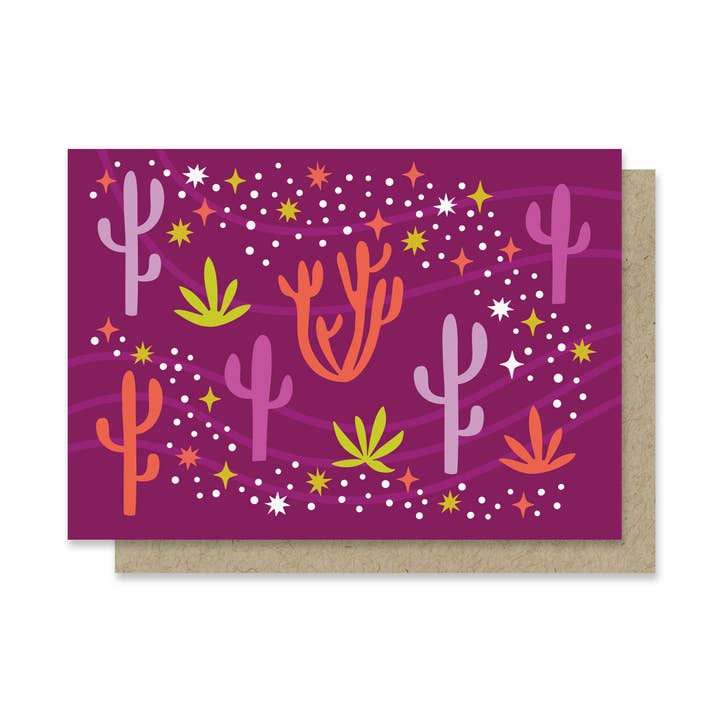 Woestijnsterren Minimalistische Blanco Mini Kaart voor wholesale door Paper Parasol Press