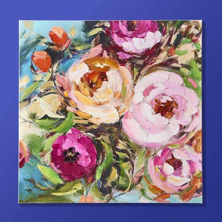 Flower Power, Handmålad Akryl, 100 x 100 cm för wholesale av WERNS