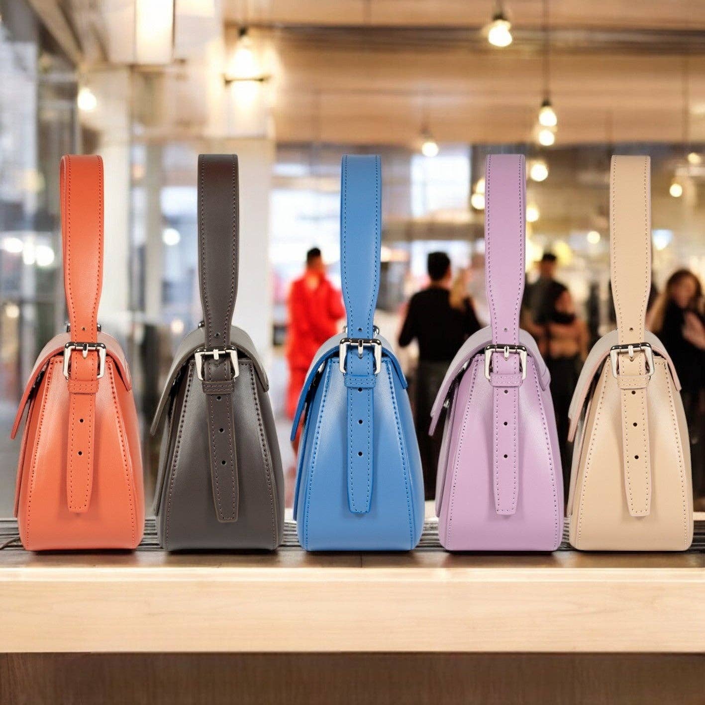 Kaili mood / RENATO BORZATTA - Italy since 1978 - - Wholesale Shoulder Bag - Women's - RB1030B | Women's Shoulder Bag EMMA with flap in Genuine Leather Made in Italy. Shiny Silver Metal Accessories - Dark Brown Color - Dimensions: cm 24 x 18 x 9 + 14.5 (Handle drop)6