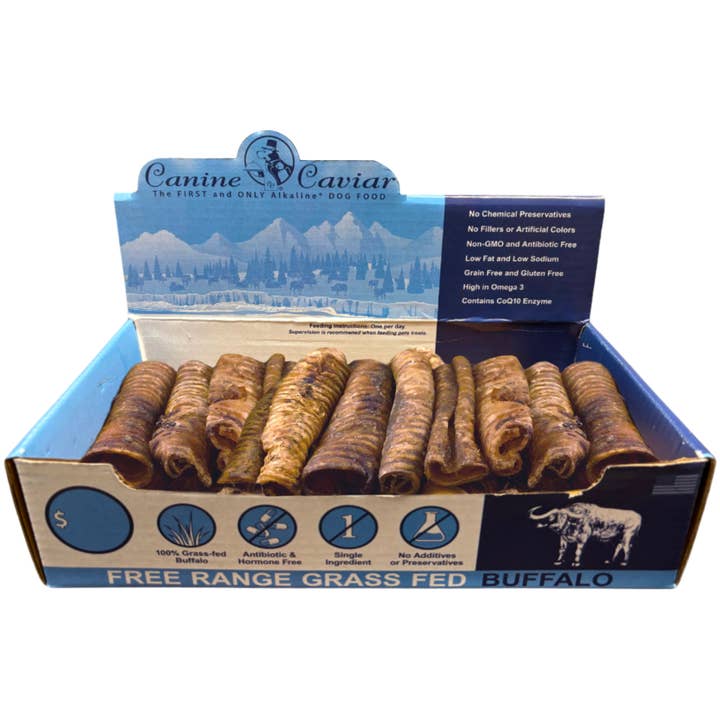 Buffaroos 6" PDQ Box for wholesale by Canine Caviar