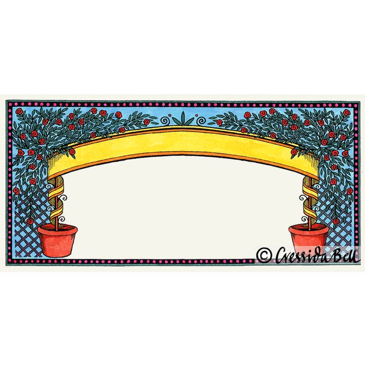 Cressida Bell – wholesale Stationery/notecard set – Rose Trellis Notecards Pack1