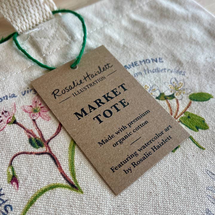 Rosalie Haizlett Illustration - Wholesale Tote Bag - Unisex - Appalachian Wildflowers Market Tote1