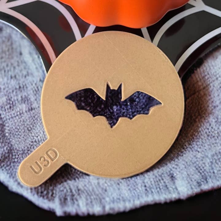 Uniberry 3D - Wholesale Drink Topper - Bat Stencil - Halloween0