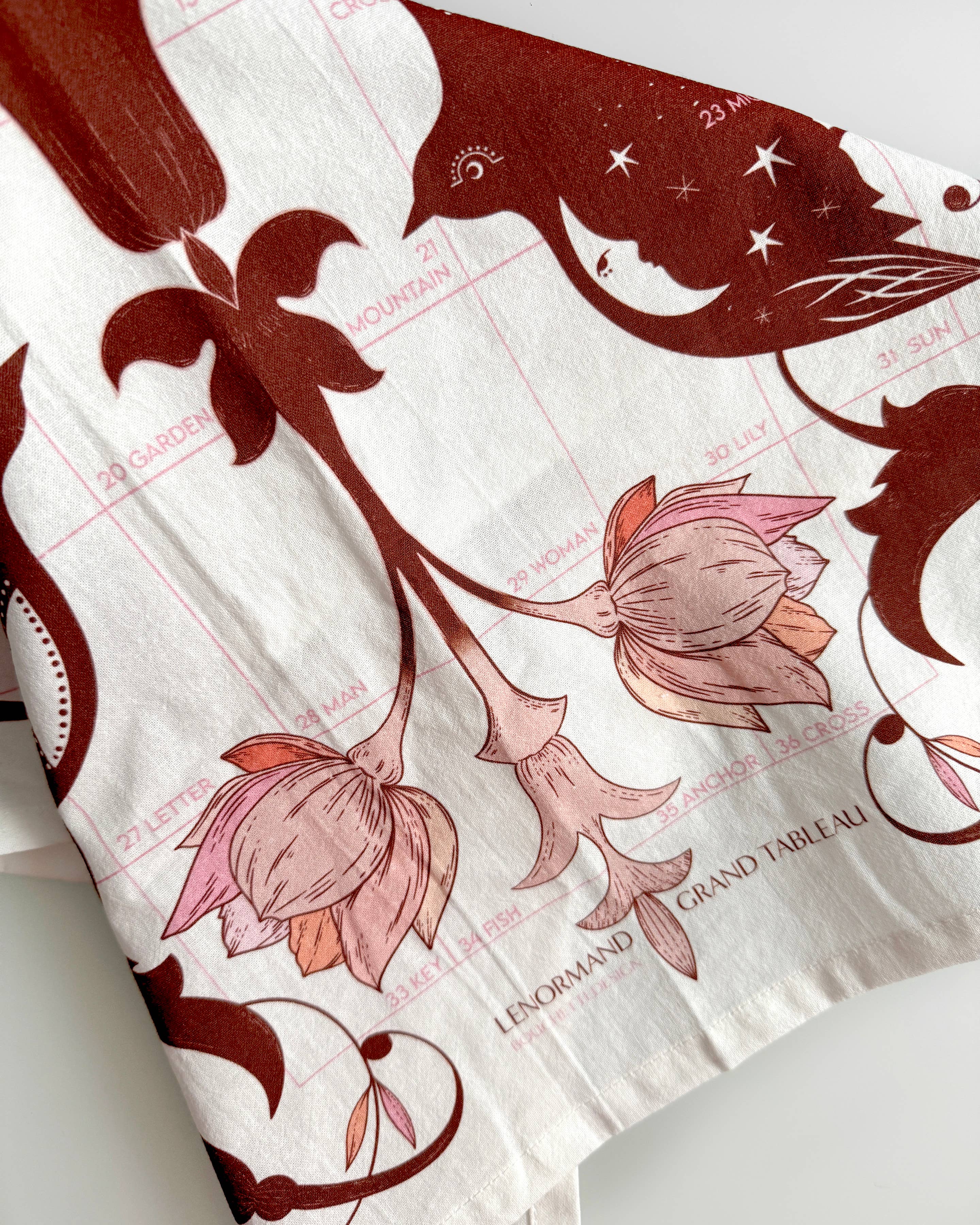 BOUCHETTE & CO. LLC - Wholesale Tea Towel - ALTAR CLOTH & TEA TOWEL | Lenormand Flight & Bloom 3