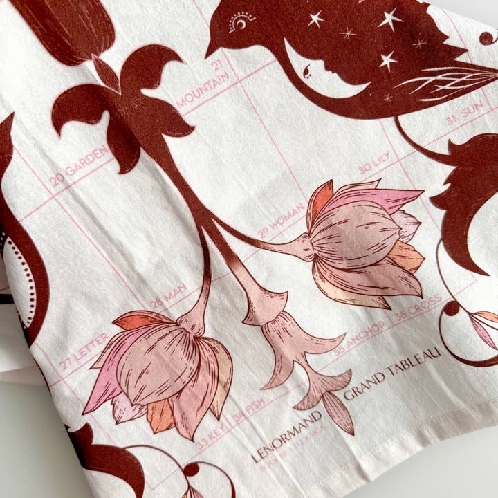 BOUCHETTE & CO. LLC - Wholesale Tea Towel - ALTAR CLOTH & TEA TOWEL | Lenormand Flight & Bloom 3