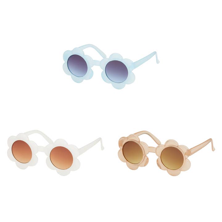 Blue Gem Sunglasses Inc - Wholesale Sunglasses - Kids - K6906 Kids - Milky Pastel Flower Kids Sunglasses