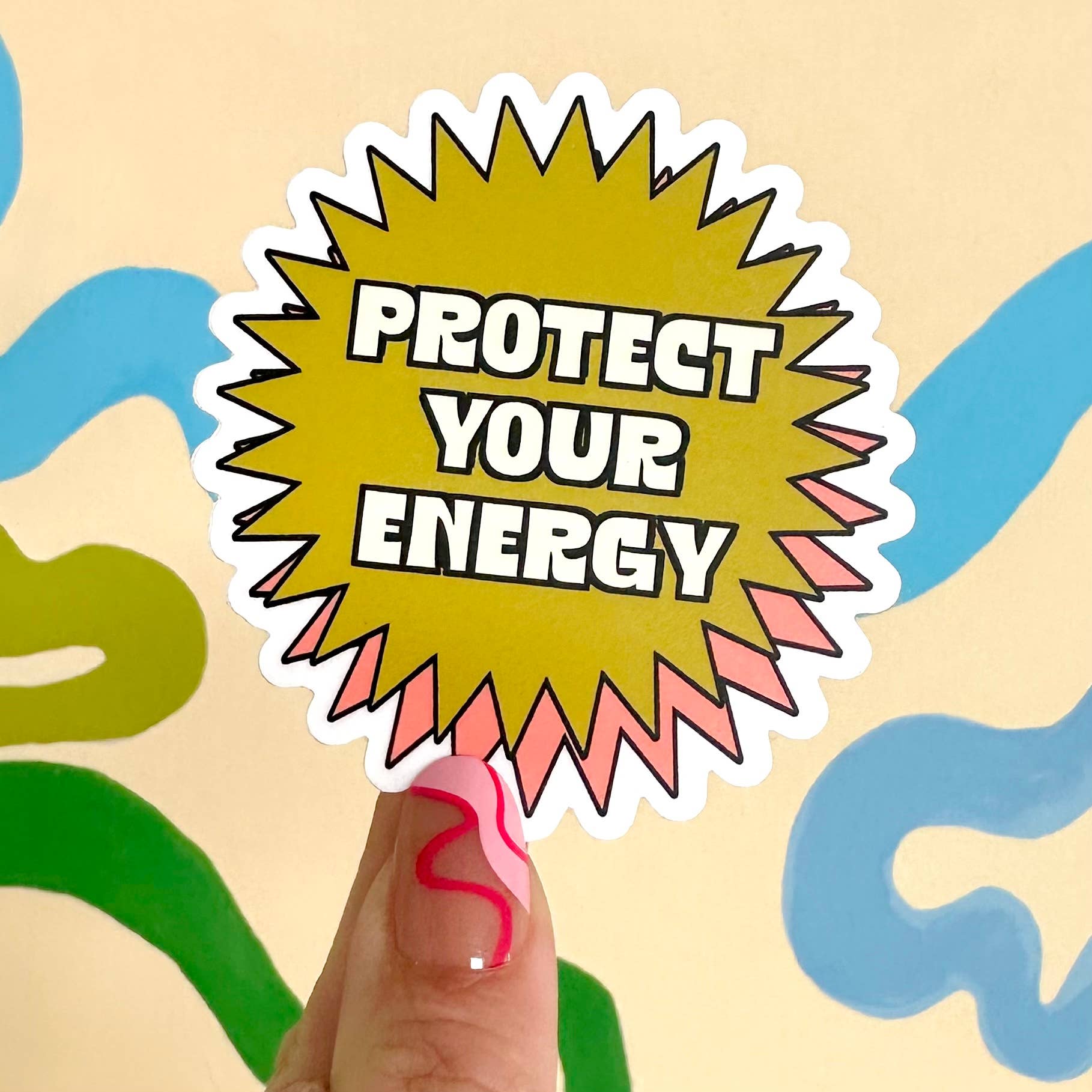 Charley Taylor Art - Wholesale Sticker - Bescherm uw Energy Y2K-sticker9