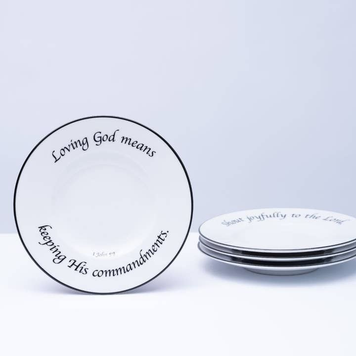Daily Bread Appetizer Plates, Set of 4 for wholesale by Feed on the Word