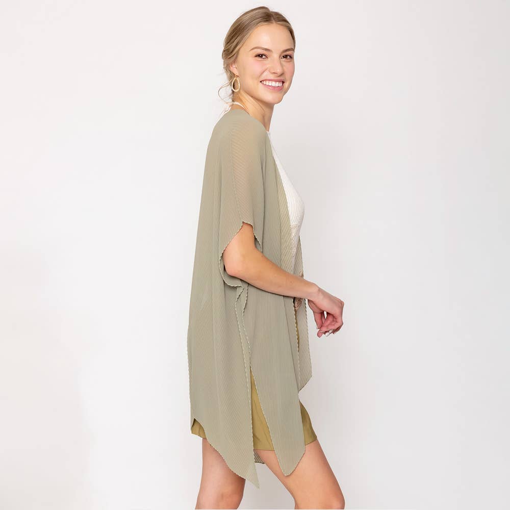 Sensibling Corp. - Wholesale Poncho - Women's - Solid Chiffon Ruana Poncho9