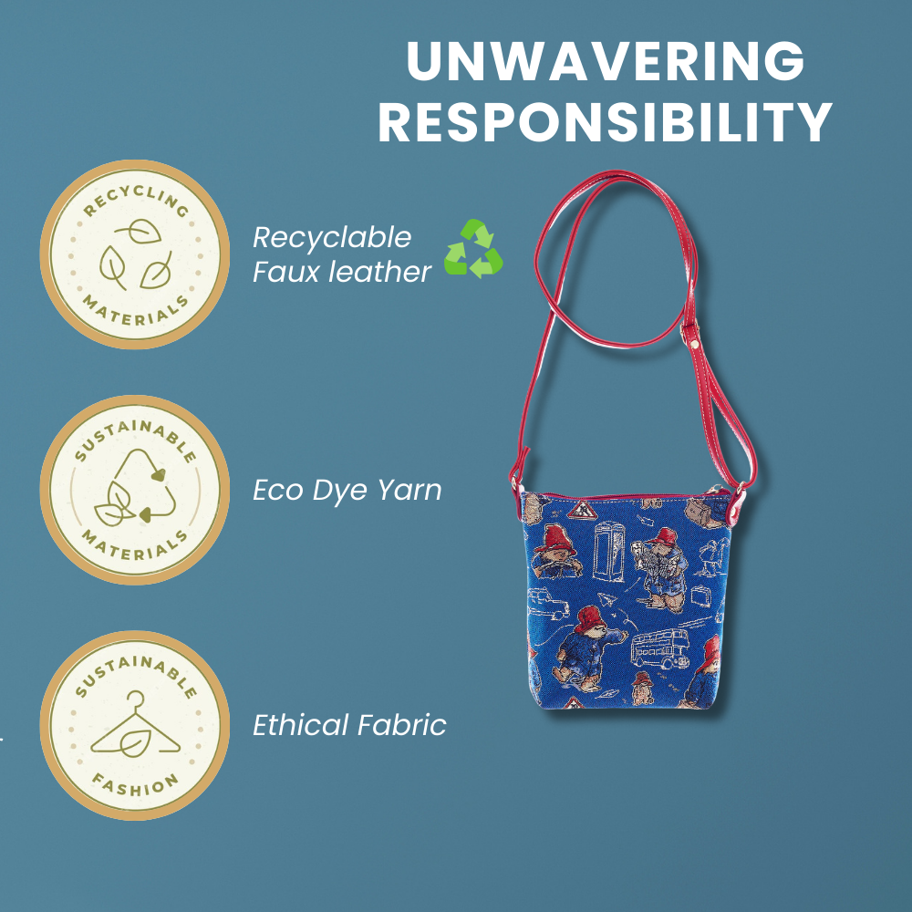 SignareArt - Vente Sac à bandoulière – femme - SLING-PADDBL | Sac à bandoulière bleu Paddington Bear4