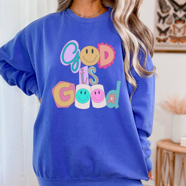 Shoppe SHC - Wholesale Grafisch sweatshirt - Dames - Christian kleding | Sweatshirt met God Is Good opdruk8