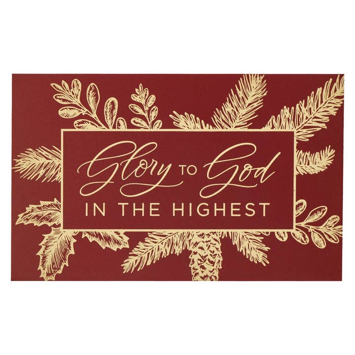 Christian Art Gifts - Wholesale Christmas Card - Pass Around Card Glory to God Lk. 2:14