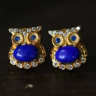 Pendientes de lapislázuli con forma de búho para venta al por mayor de LanLivia