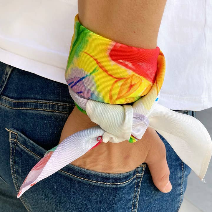 Bonito Mundo - Wholesale Handkerchief - Women's - Windy - Natural silk scarf2