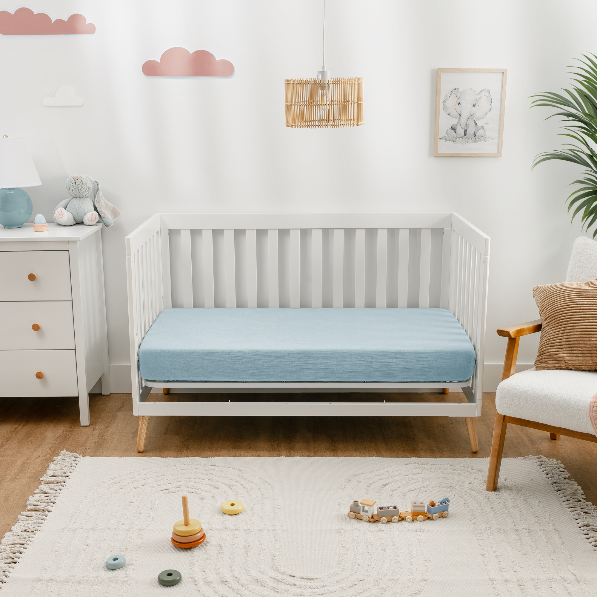 Comfy Cubs - Wholesale Cot/Crib Sheets - Muslin Cotton Fitted Crib Sheet, Soft Snug Fit by Comfy Cubs31