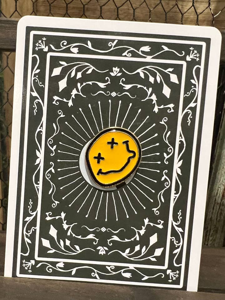 Enamel Pin Smiley Face for wholesale by LoVely Chaos