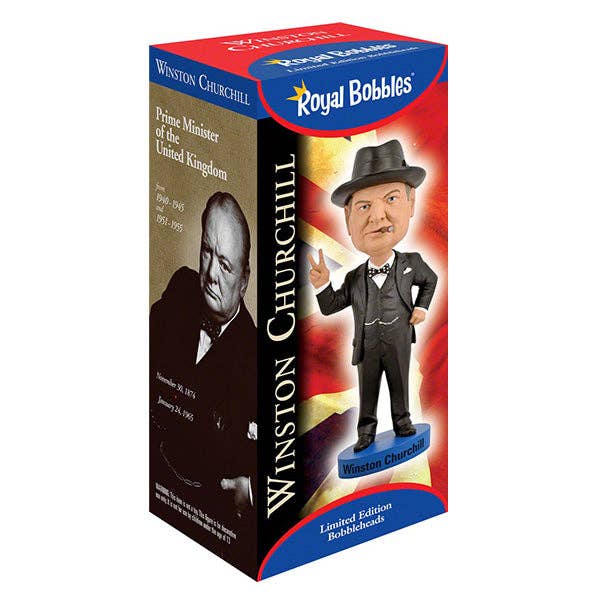Royal Bobbles - Wholesale Decorative Figurine - Royal Bobbles Winston Churchill V2 Collectible Bobblehead