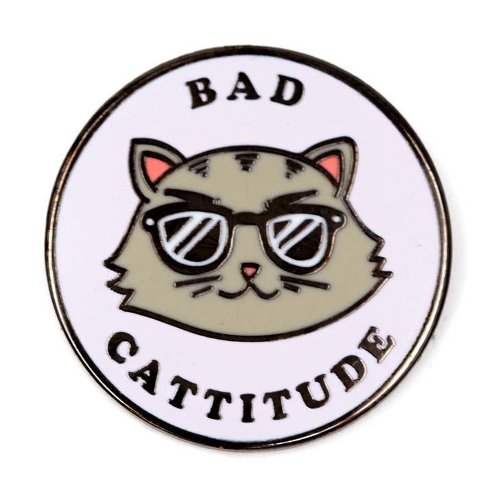 Bad Cattitude Enamel Pin for wholesale by These Are Things