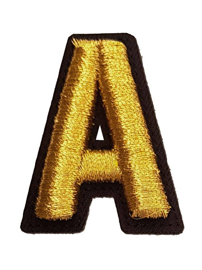 Letter A Gold 3D Fabric for wholesale by Missive Paris