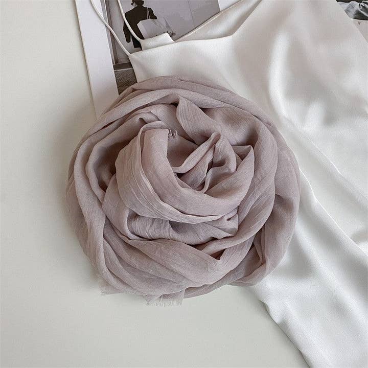 Mirazshoes WholeSale - Wholesale Scarf - Women's - Simple Thin Solid Color Long Scarf4