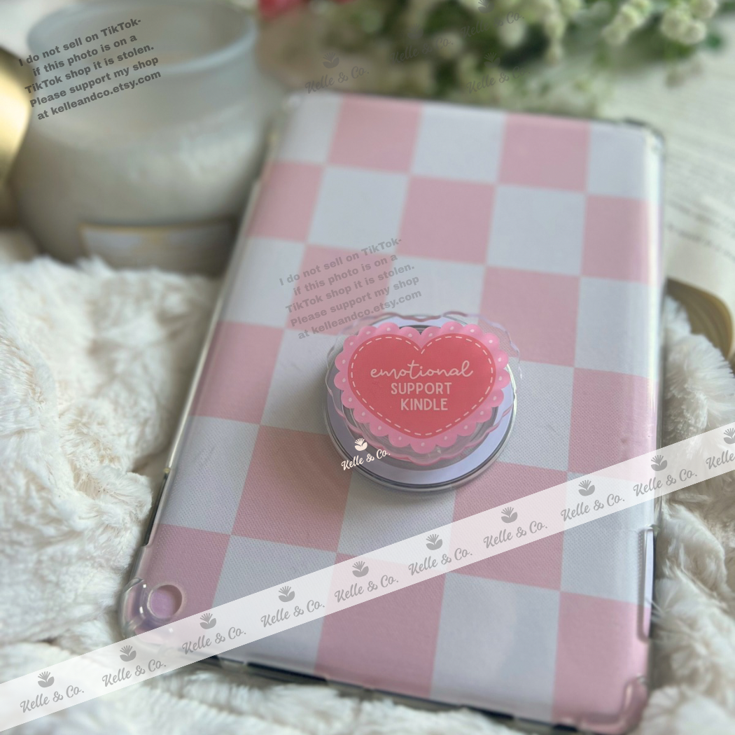 Kelle & Co. - Wholesale Phone/Tablet Stand - Emotional support kindle grip | coquette kindle grip | kobo 1