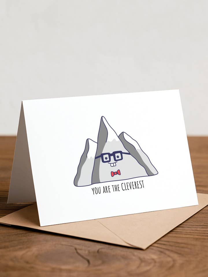 Carte de félicitations humoristique : Mont Everest - Félicitations pour la vente par Chewy Lemon Studio