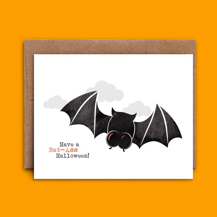 Halloween Bat Ass Card for wholesale by tiny