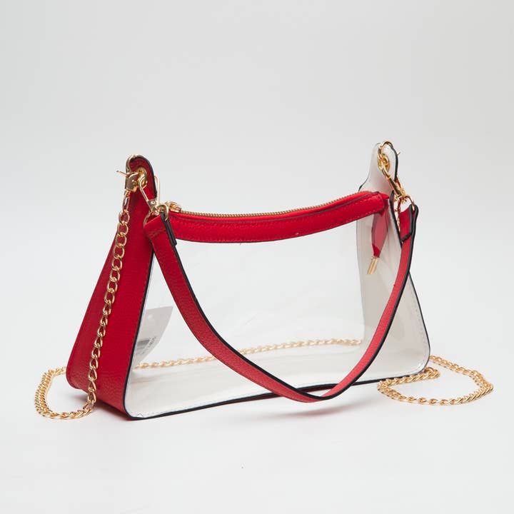 SongLily - Wholesale Crossbody Bag - Women's - Red clear handbag/purseÂ