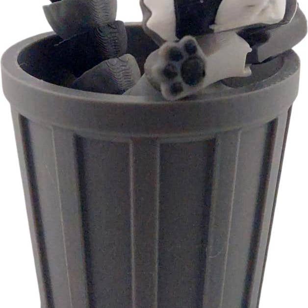 The Geek Galleria – wholesale Dekorativ statyett – 3D-utskriven ledad tvättbjörnsfigur | Realistiska svarta, grå och vita färger | Bedårande skrivbordsdekoration och samlartillbehör | Fidget3