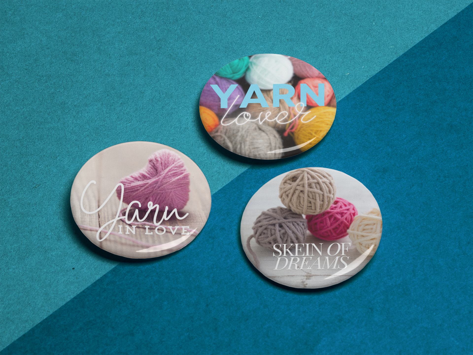 Anna B. Shop - Vente Épinglettes/boutons - Ensembles d'insignes et d'aimants en laine, crochet et épingles5