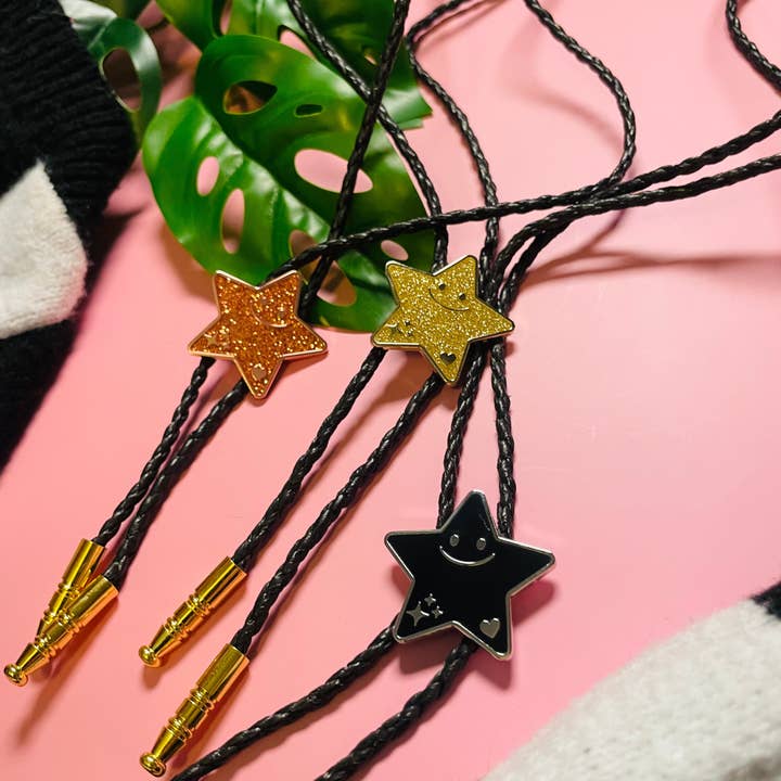 Drawings by Nicole - Wholesale Jewelry - Men's - Smiley Star Bolo Ties, jewelry for him her unisex necklace4