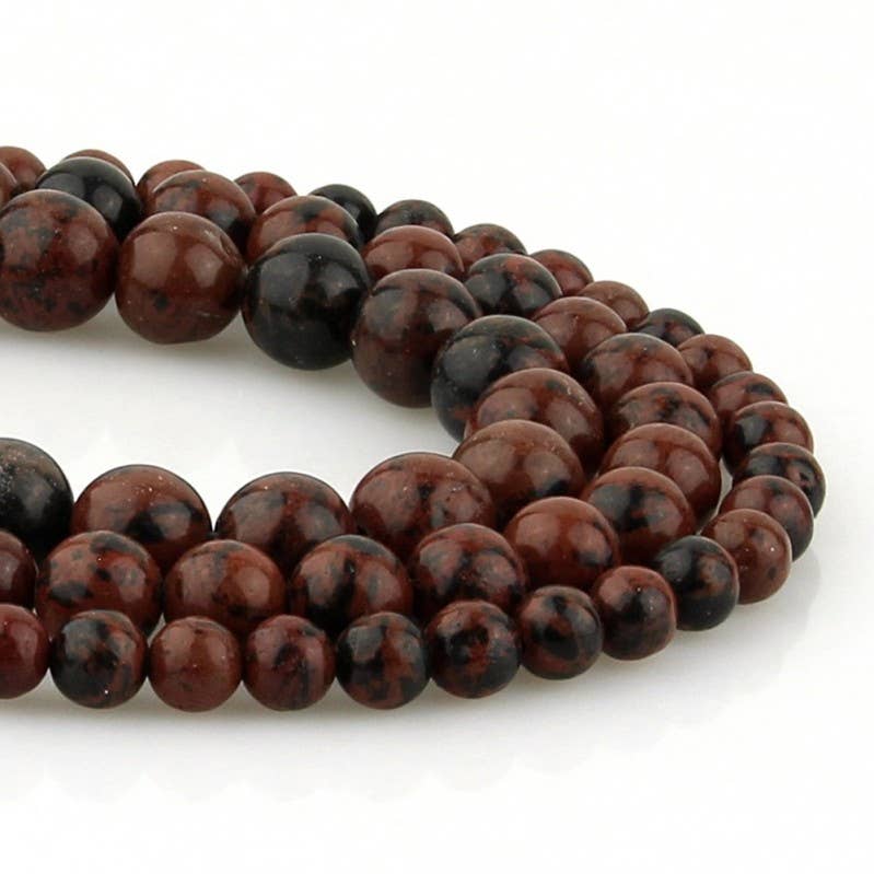 UniArt – Engroshandel Perler – Mahogni Obsidian Strimler, Kugler3