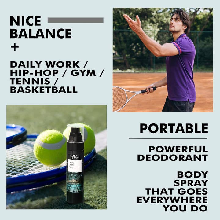 VIAI Beauty - Wholesale Deodorant - Men's - AQUA BLANCE Deodorizing Body Spray4