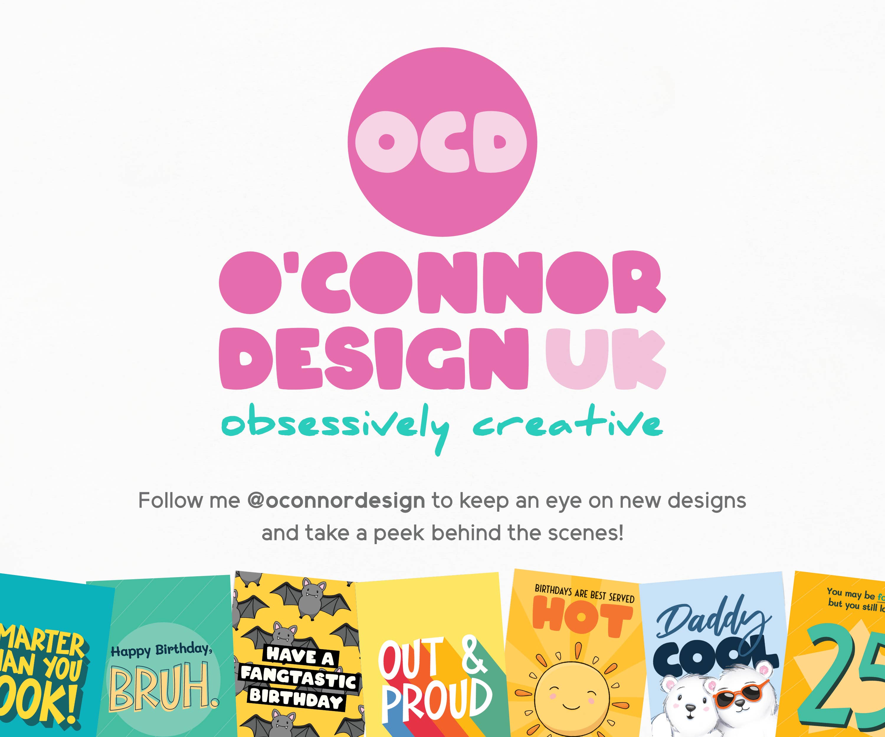 OCD Greeting Cards - Wholesale Birthday Card - Vintage Birthday Card - Funny Retro 60s, 70s Greeting Cards5