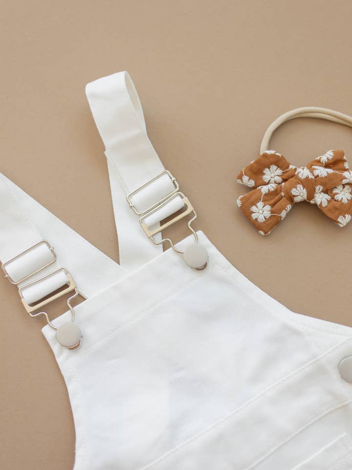 Denin Short Overalls in Marshmallow for wholesale on Faire11