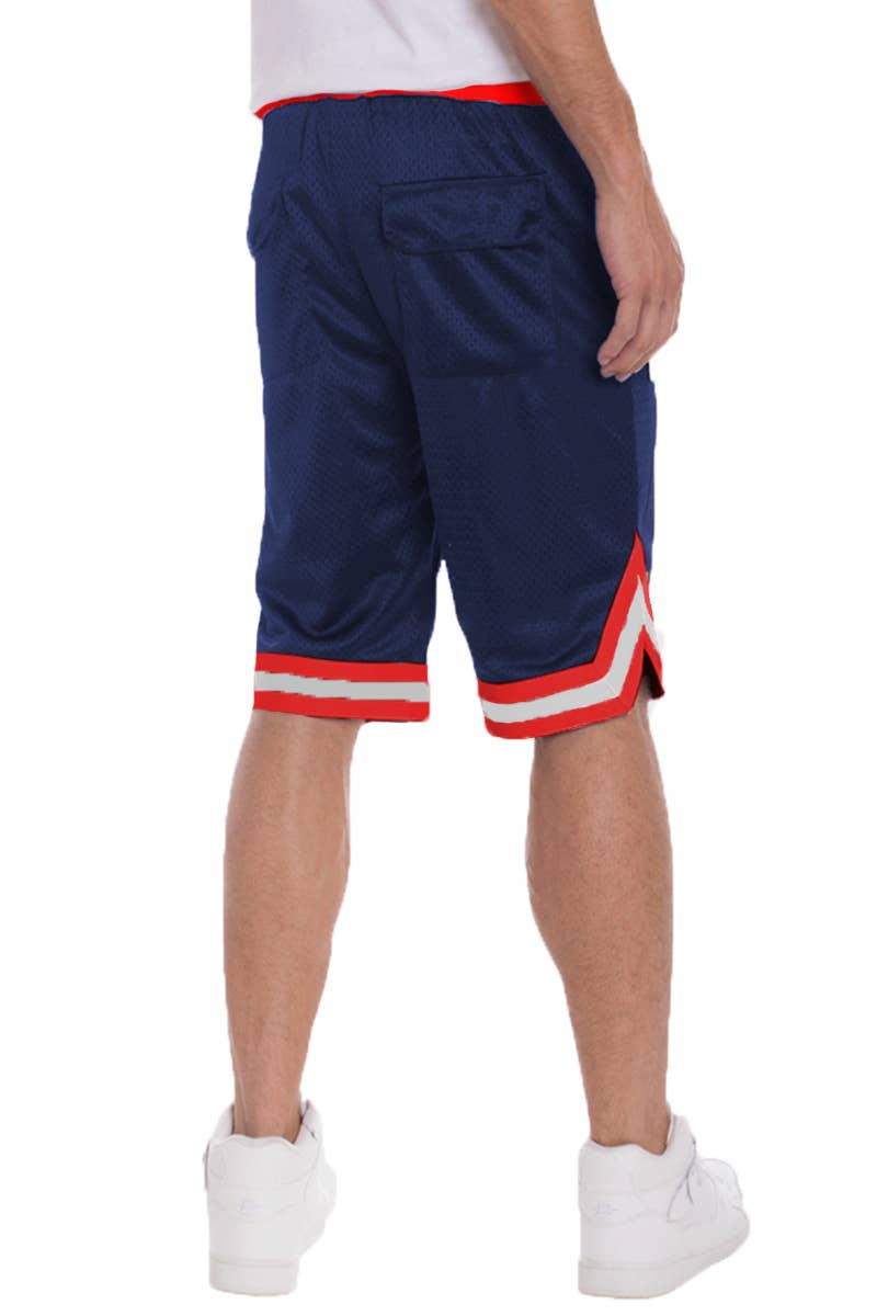 WEIV - Wholesale Athletic Shorts - Men's - Mesh Solid Striped Waist Basketball Shorts19