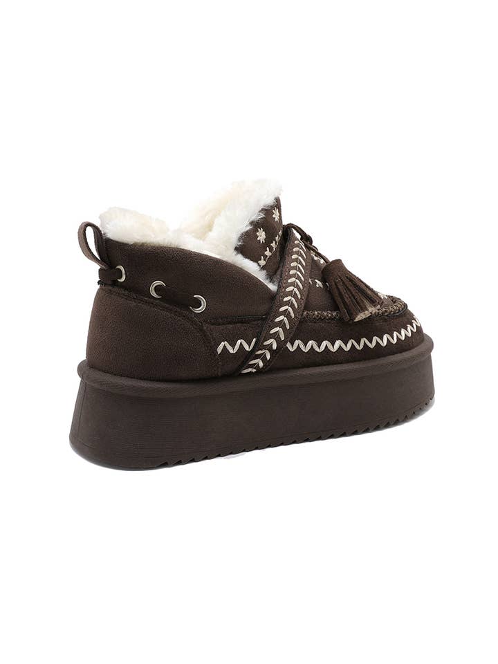 Joia Paris - Wholesale Boots - Women's - Warm boots with embroidery and tassels RU-206