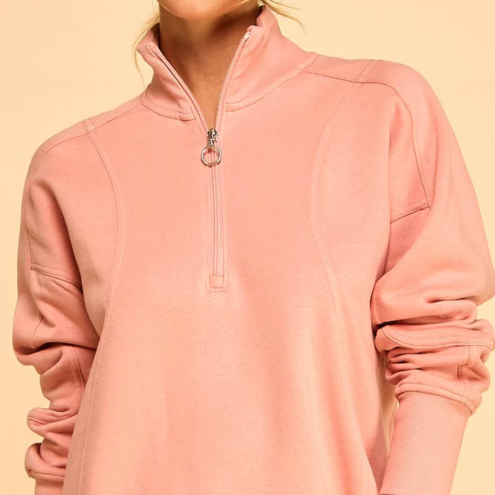 FREEZIA - Vente Robe – femme - SWEAT-SHIRT ZIPPÉ EN TISSU ÉPONGE FRANÇAIS, ROBES DÉCONTRACTÉES-FZ0010-D111