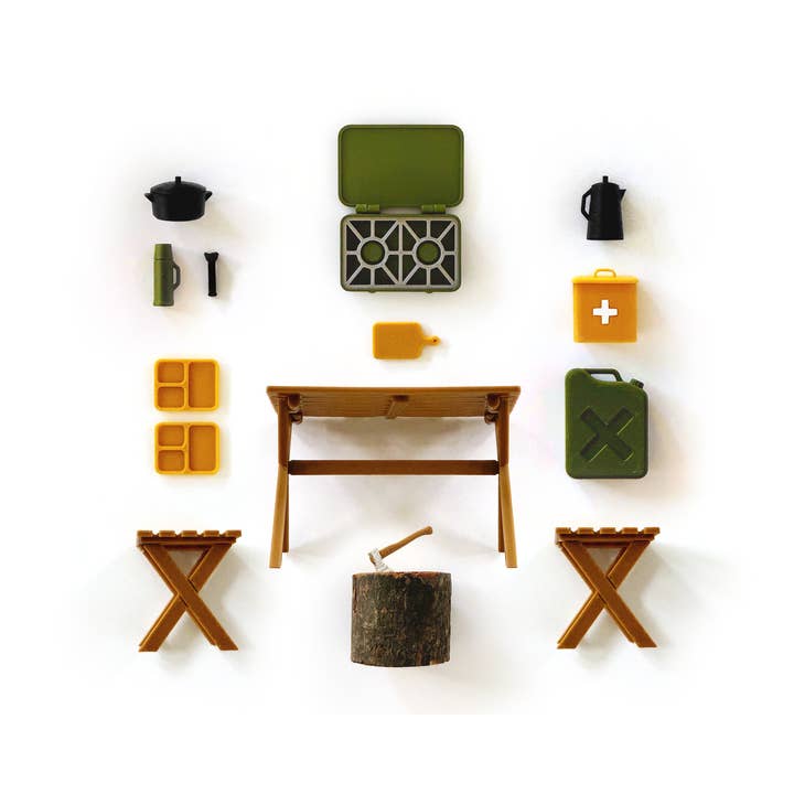 Miniette - Wholesale Doll Accessory Kit - Kids - Miniature Camping Essential Collection1
