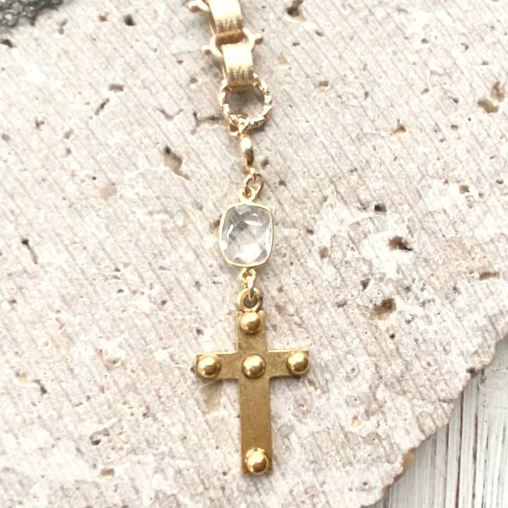 VB&CO Designs Handmade Jewelry - Wholesale Pendant/Charm Necklace - Cross religious Christian necklace vintage Jesus jewelry