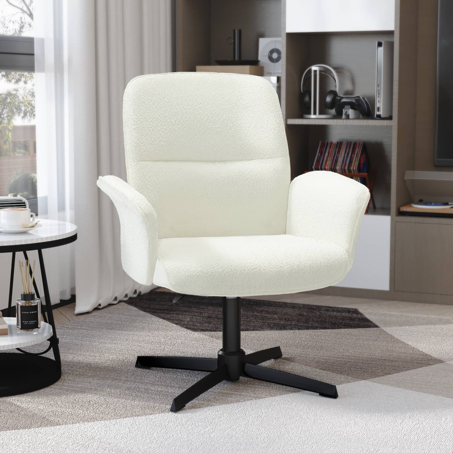 HOMYCASA DESIGN INC - Wholesale Chair - Modern Functional Swivel Office Chair and Accent Chair-White1