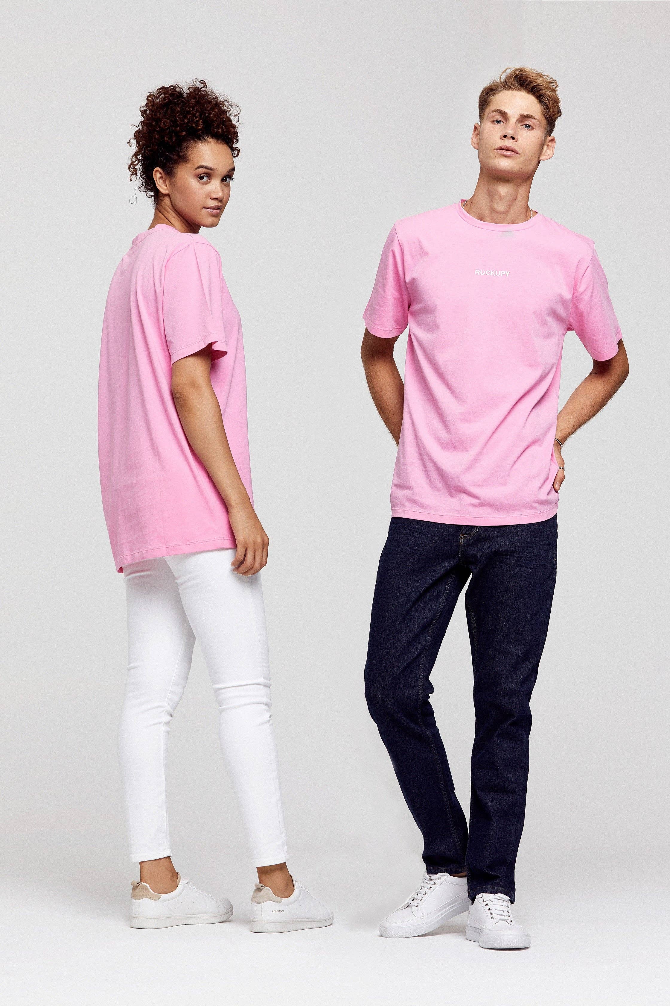 Unisex Pink Basic T-Shirt for wholesale on Faire2